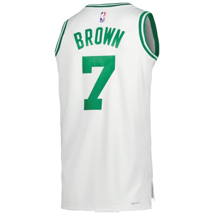 NBA 0F6D1302 camiseta boston celtics jaylen marron nike blanco swingman