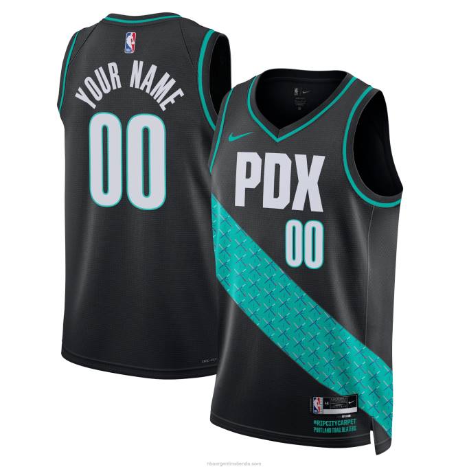 NBA 0F6D341 portland trail blazers nike swingman negro personalizado jersey