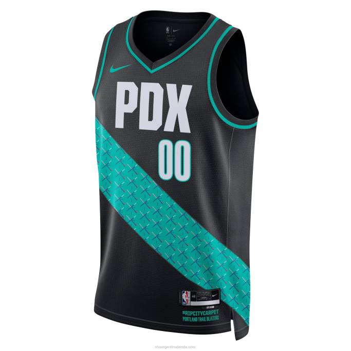 NBA 0F6D341 portland trail blazers nike swingman negro personalizado jersey