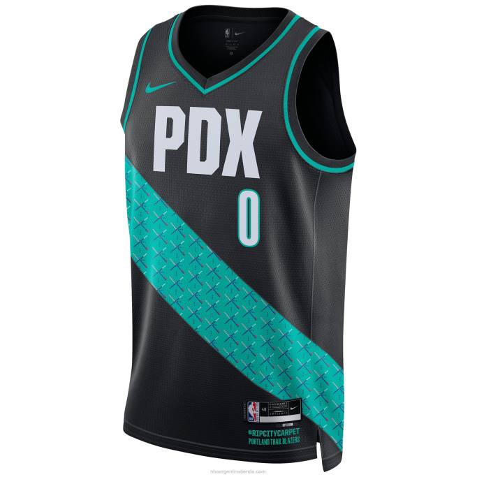 NBA 0F6D39 camiseta portland trail blazers damian lillard nike swingman negro