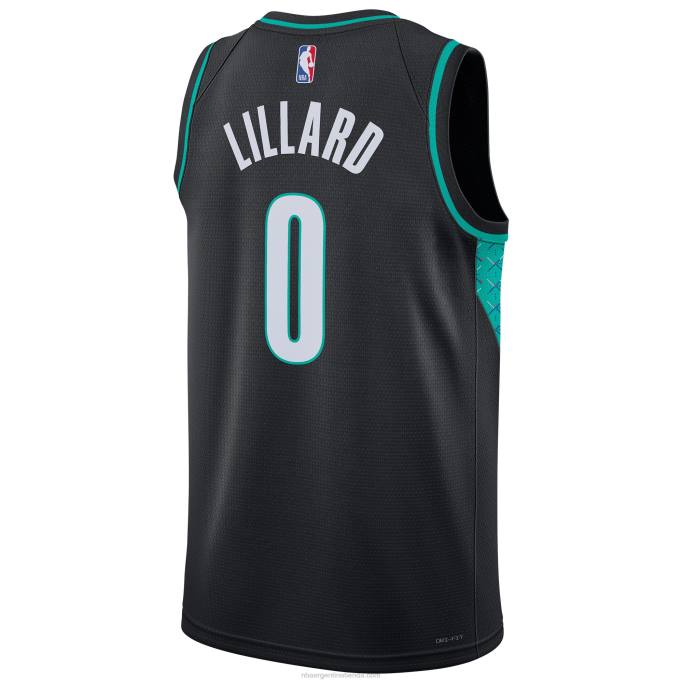 NBA 0F6D39 camiseta portland trail blazers damian lillard nike swingman negro