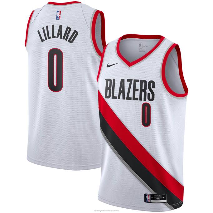 NBA 0F6D4380 portland trail blazers damian lillard nike swingman jugador blanco jersey