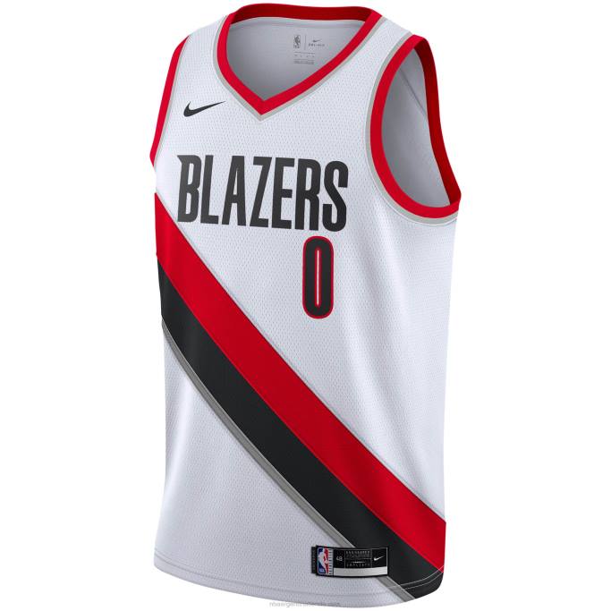 NBA 0F6D4380 portland trail blazers damian lillard nike swingman jugador blanco jersey