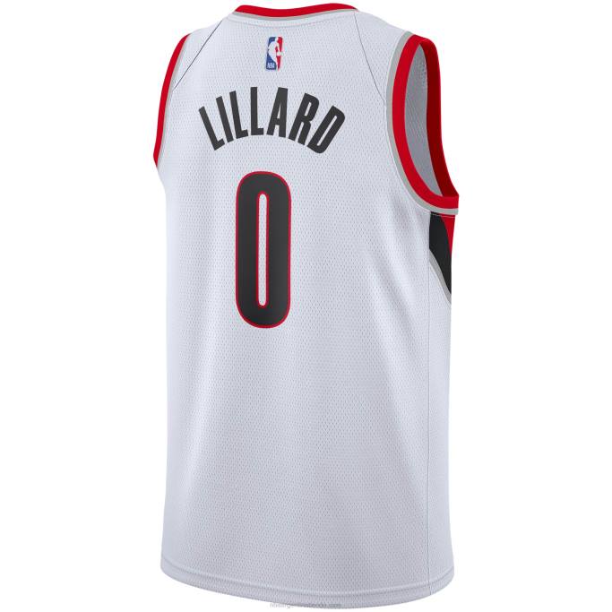 NBA 0F6D4380 portland trail blazers damian lillard nike swingman jugador blanco jersey