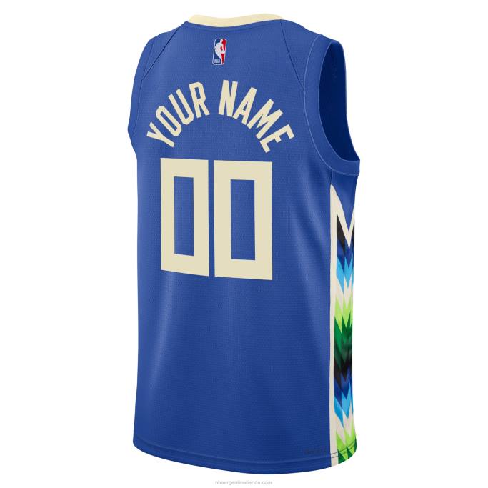 NBA 0F6D1613 milwaukee bucks nike royal swingman camiseta personalizada