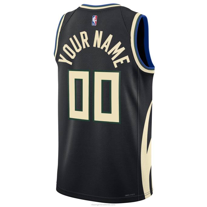 NBA 0F6D3044 milwaukee bucks jordan marca negro swingman personalizado jersey