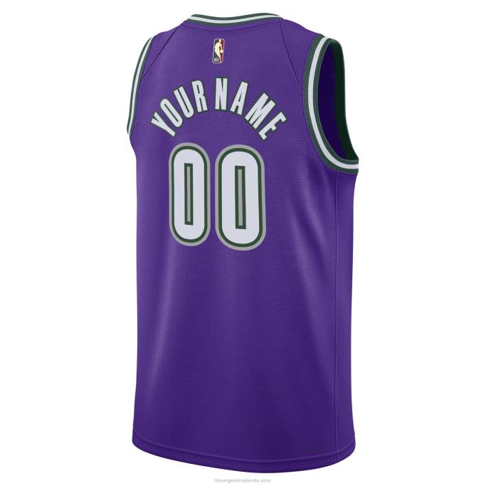 NBA 0F6D365 milwaukee bucks nike púrpura custom swingman jersey