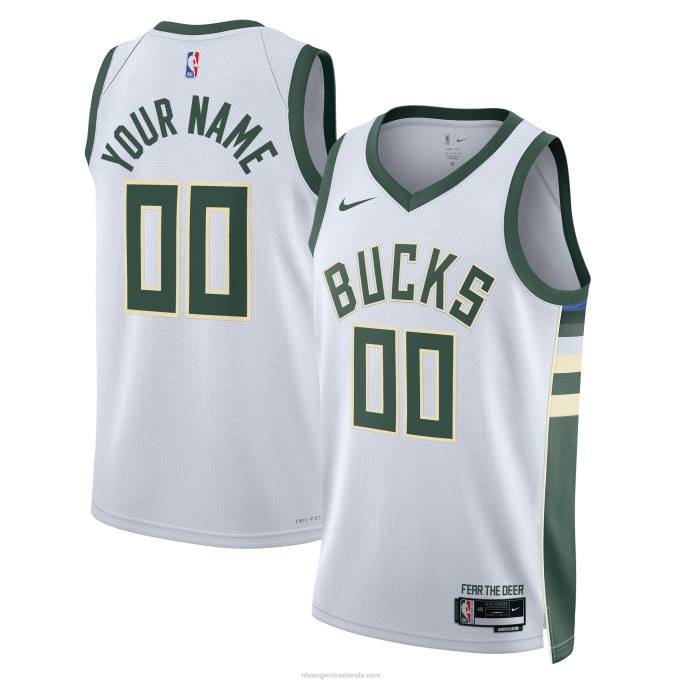 NBA 0F6D4837 camiseta milwaukee bucks nike blanca swingman personalizada
