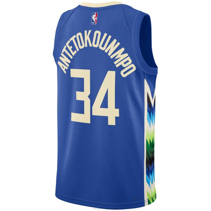 NBA 0F6D85 milwaukee bucks giannis antetokounmpo camiseta nike royal swingman