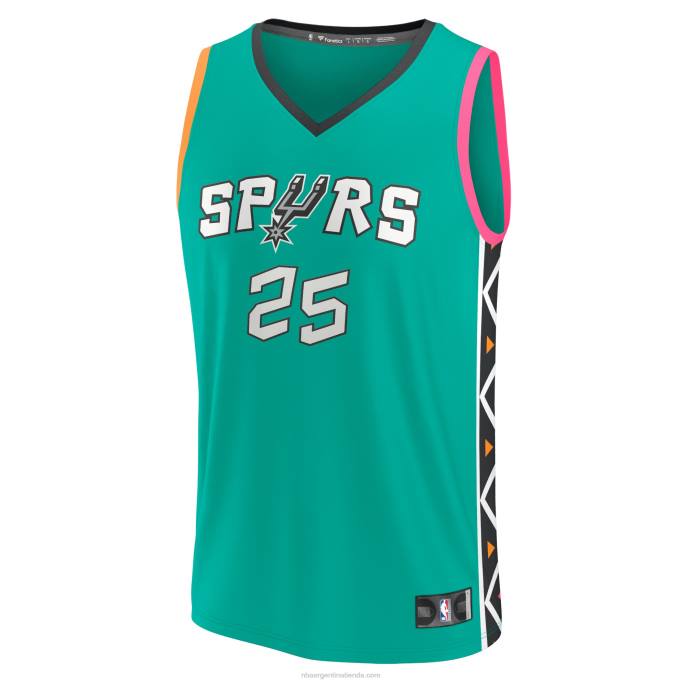 NBA 0F6D7133 camiseta san antonio spurs jakob poeltl turquesa fastbreak