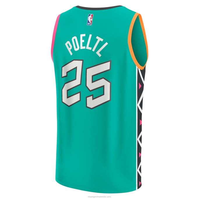 NBA 0F6D7133 camiseta san antonio spurs jakob poeltl turquesa fastbreak