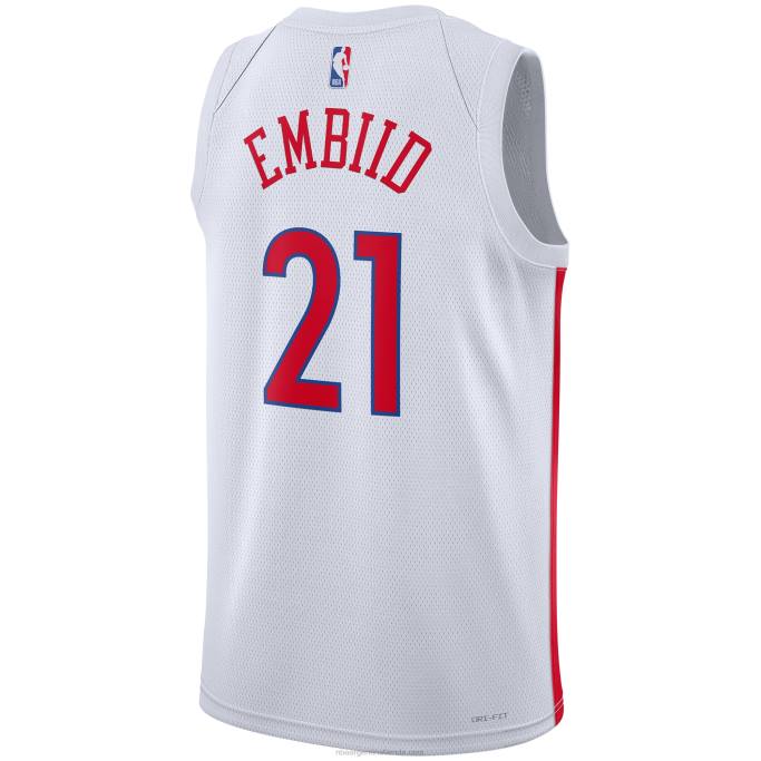 NBA 0F6D157 camiseta nike joel embiid philadelphia 76ers blanco swingman