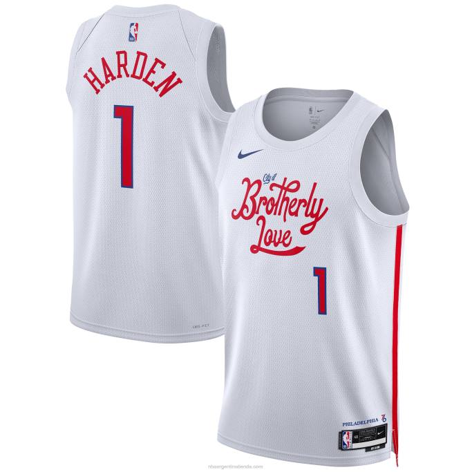 NBA 0F6D166 camiseta philadelphia 76ers james harden nike blanca swingman