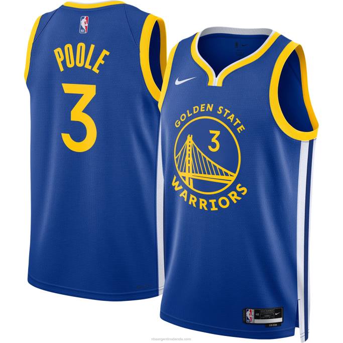 NBA 0F6D5156 camiseta de los guerreros del estado dorado jordan poole nike royal swingman