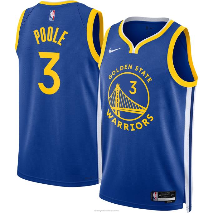 NBA 0F6D5156 camiseta de los guerreros del estado dorado jordan poole nike royal swingman
