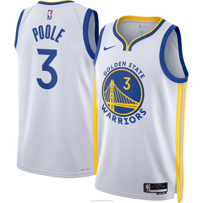 NBA 0F6D8765 camiseta golden state warriors jordan poole nike blanca swingman