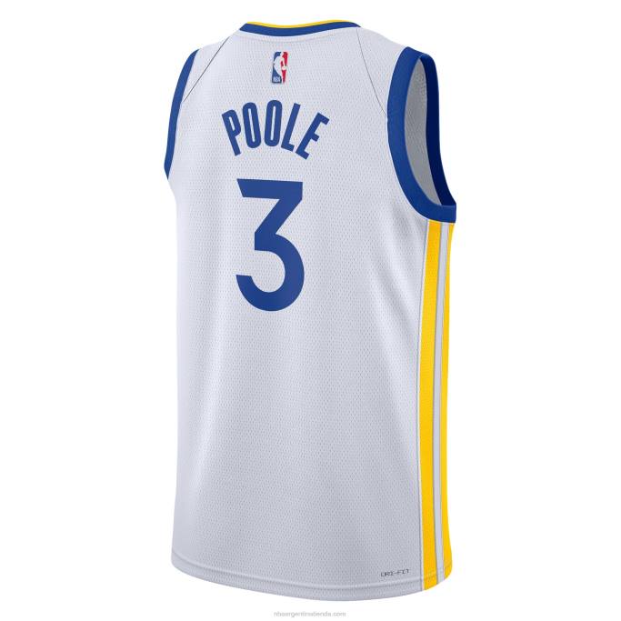 NBA 0F6D8765 camiseta golden state warriors jordan poole nike blanca swingman