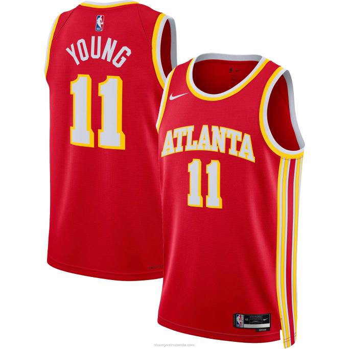 NBA 0F6D505 atlanta hawks trae joven nike rojo swingman jersey