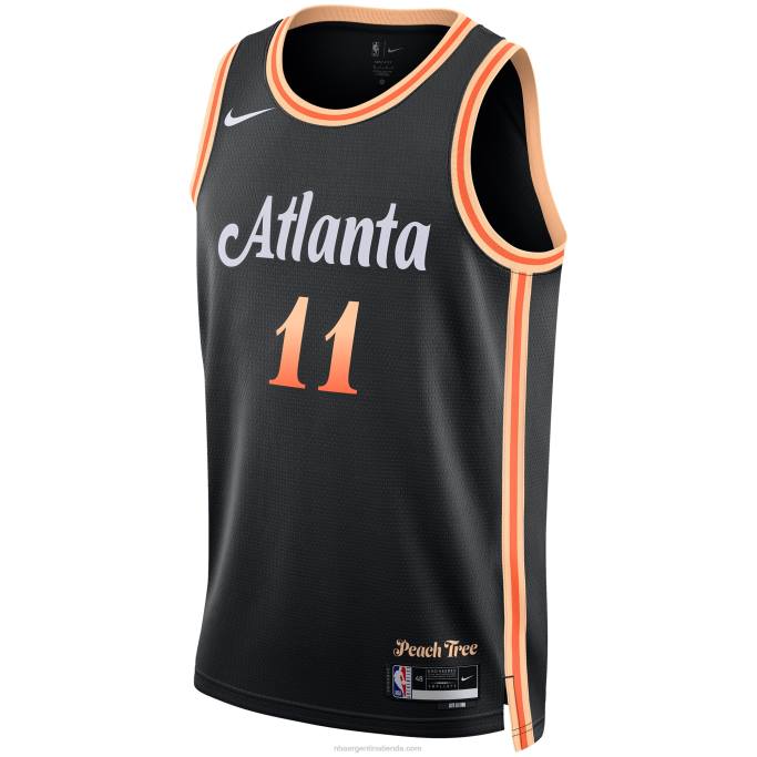 NBA 0F6D89 atlanta hawks trae joven nike negro swingman jersey
