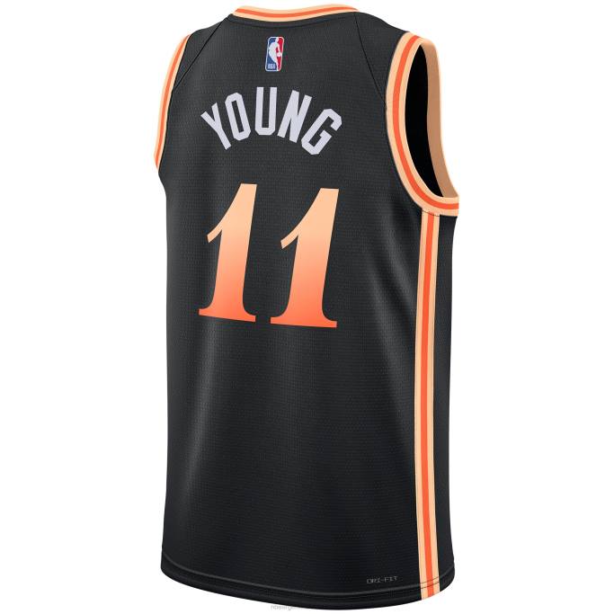 NBA 0F6D89 atlanta hawks trae joven nike negro swingman jersey