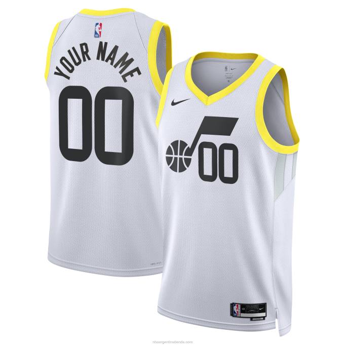 NBA 0F6D3463 camiseta utah jazz nike blanca swingman personalizada