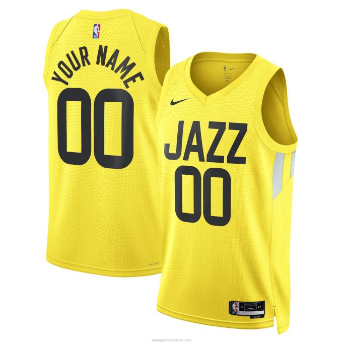 NBA 0F6D5285 camiseta personalizada de utah jazz nike gold swingman
