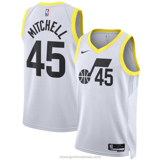 NBA 0F6D8897 camiseta utah jazz donovan mitchell nike blanca swingman
