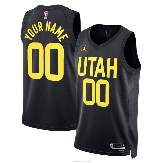 NBA 0F6D954 Camiseta personalizada de Utah Jazz Jordan Brand Black Swingman