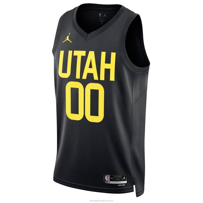 NBA 0F6D954 Camiseta personalizada de Utah Jazz Jordan Brand Black Swingman