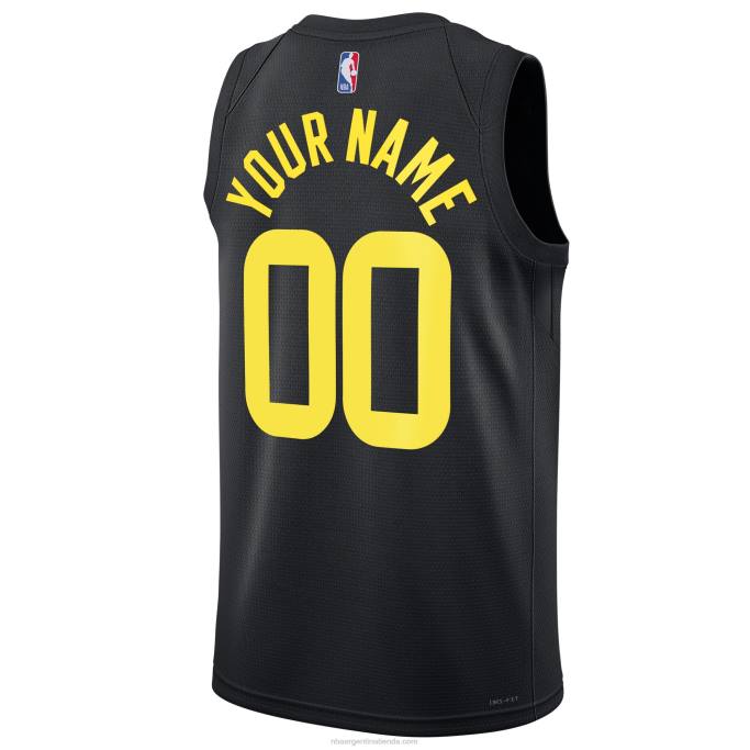 NBA 0F6D954 Camiseta personalizada de Utah Jazz Jordan Brand Black Swingman