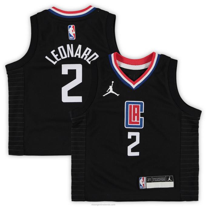 NBA 0F6D16879 Jersey negro de la marca Jordan de Kawhi Leonard de los Clippers para niños pequeños