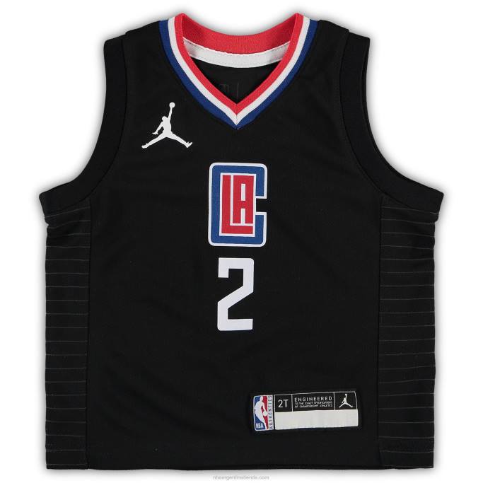 NBA 0F6D16879 Jersey negro de la marca Jordan de Kawhi Leonard de los Clippers para niños pequeños