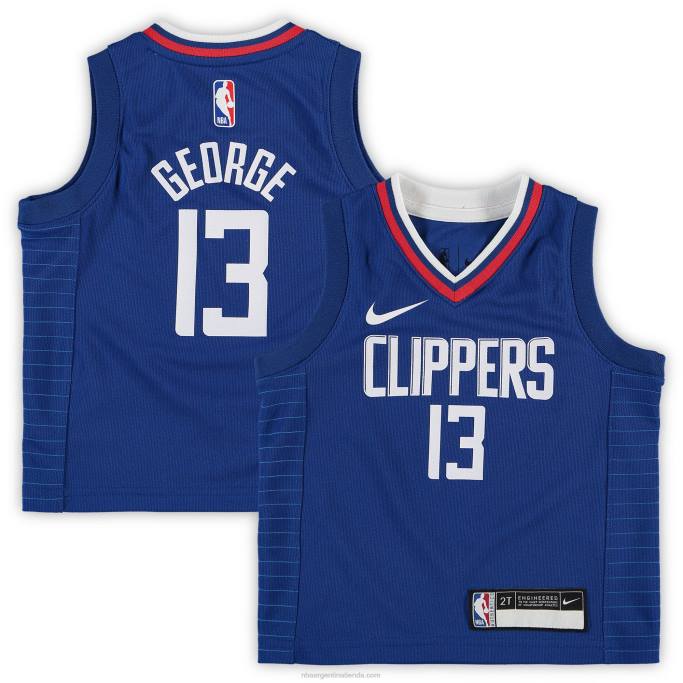 NBA 0F6D17435 Camiseta réplica Nike Royal de Paul George de los Clippers para niños pequeños