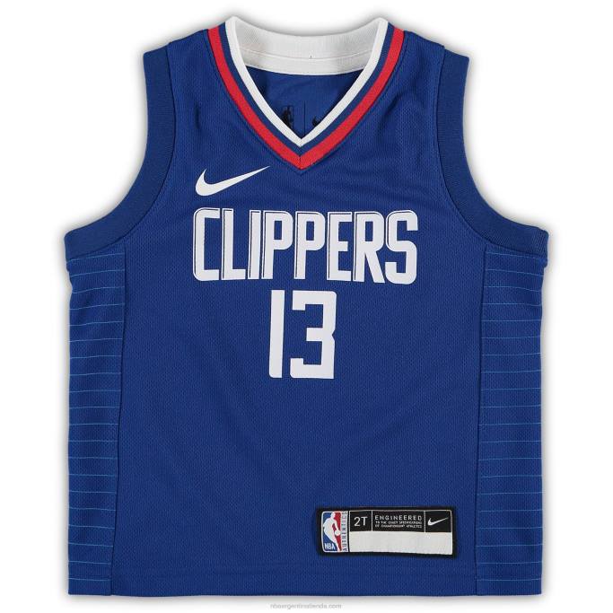 NBA 0F6D17435 Camiseta réplica Nike Royal de Paul George de los Clippers para niños pequeños