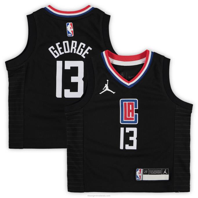 NBA 0F6D17688 Jersey negro de la marca Jordan de Paul George para niño pequeño