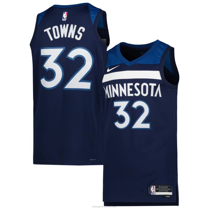 NBA 0F6D14851 minnesota timberwolves karl-anthony towns nike azul marino swingman jersey