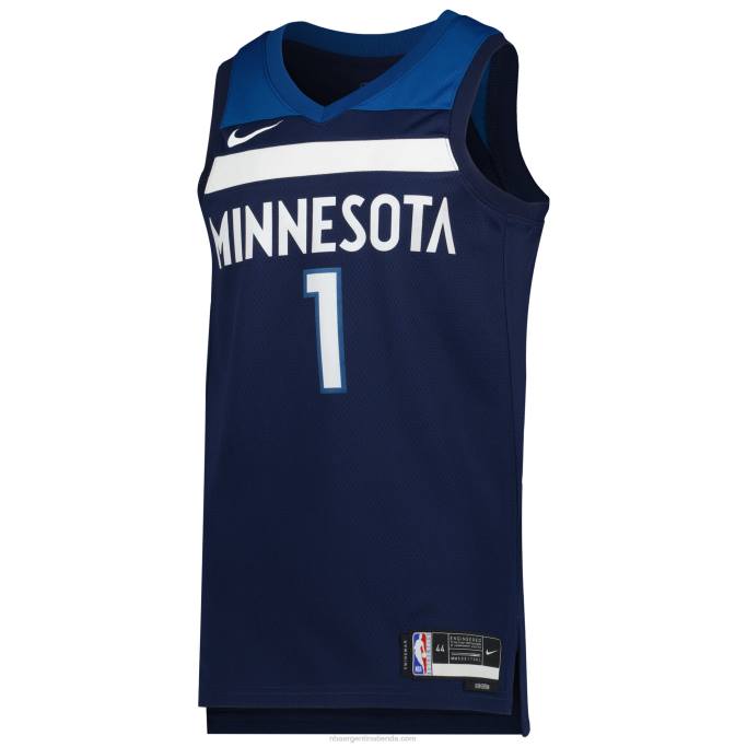 NBA 0F6D366 camiseta nike swingman de anthony edwards de los timberwolves de minnesota azul marino