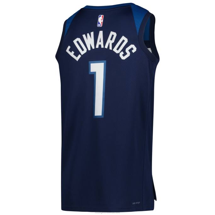 NBA 0F6D366 camiseta nike swingman de anthony edwards de los timberwolves de minnesota azul marino