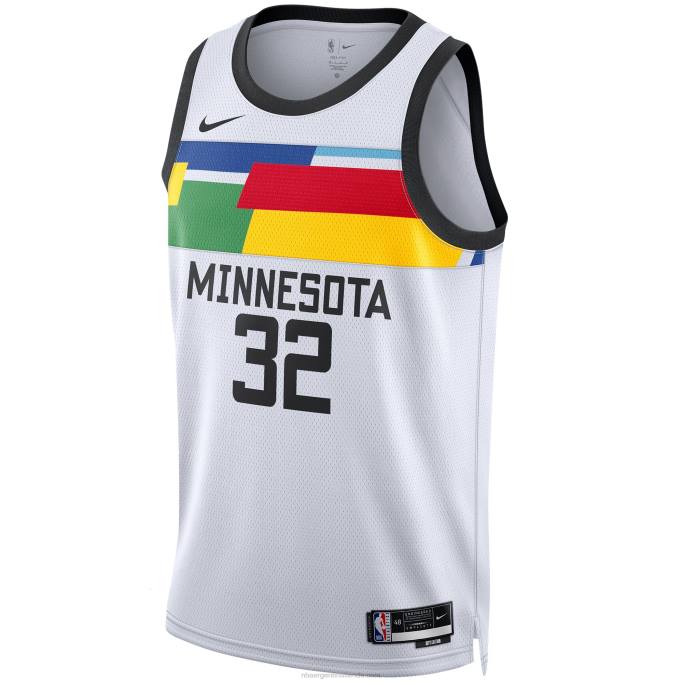 NBA 0F6D8114 camiseta de los minnesota timberwolves karl-anthony towns nike blanca swingman