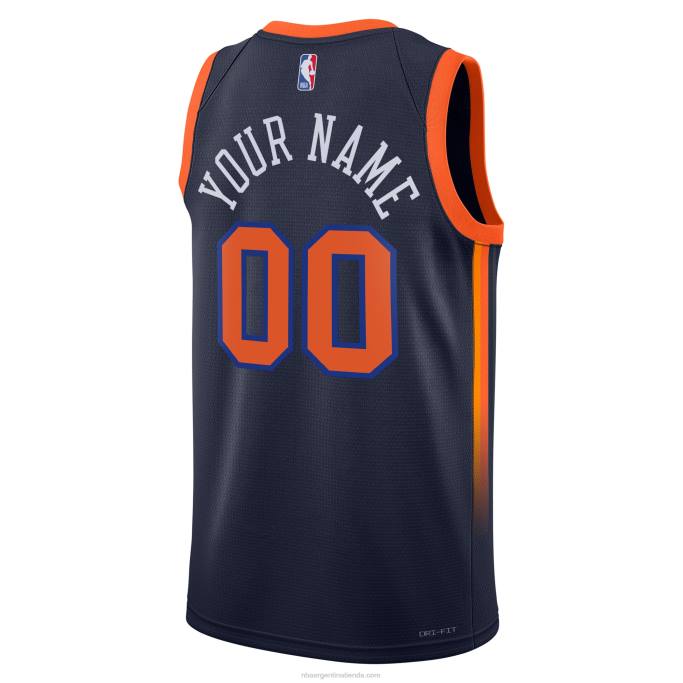 NBA 0F6D227 Camiseta personalizada de los New York Knicks Jordan Brand Navy Swingman