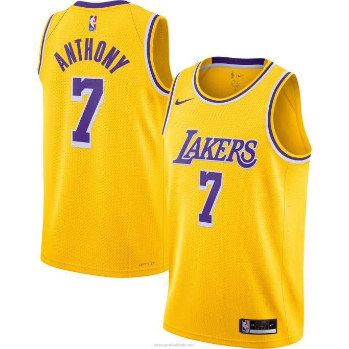 NBA 0F6D11500 camiseta los angeles lakers carmelo anthony nike oro swingman