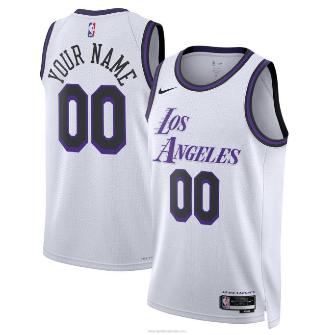 NBA 0F6D1313 Los angeles lakers nike blanco swingman camiseta personalizada