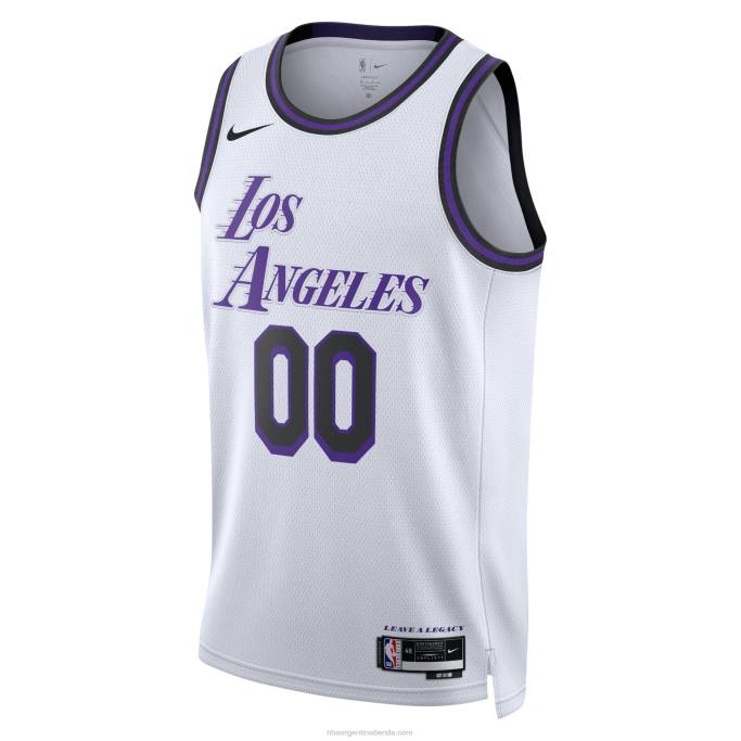 NBA 0F6D1313 Los angeles lakers nike blanco swingman camiseta personalizada