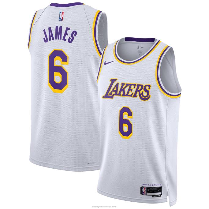 NBA 0F6D153 camiseta los angeles lakers lebron james nike swingman blanca