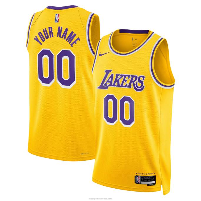 NBA 0F6D2739 Los angeles lakers nike oro swingman camiseta personalizada