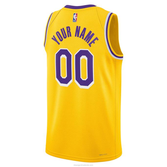 NBA 0F6D2739 Los angeles lakers nike oro swingman camiseta personalizada
