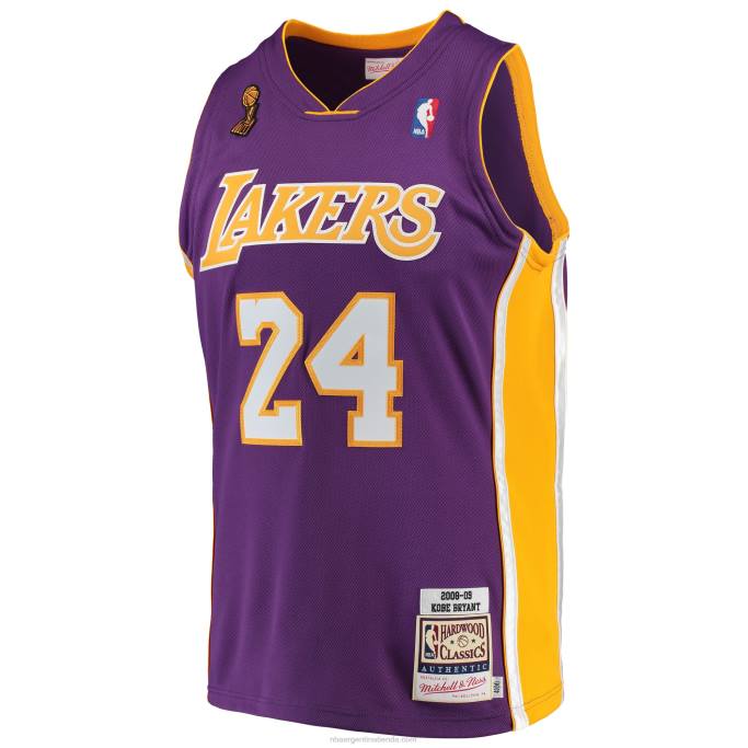 NBA 0F6D2927 kobe ​​bryant los angeles lakers mitchell & ness hardwood classics auténtico jersey - púrpura