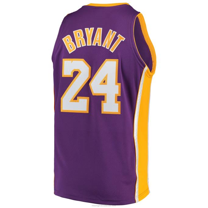 NBA 0F6D2927 kobe ​​bryant los angeles lakers mitchell & ness hardwood classics auténtico jersey - púrpura