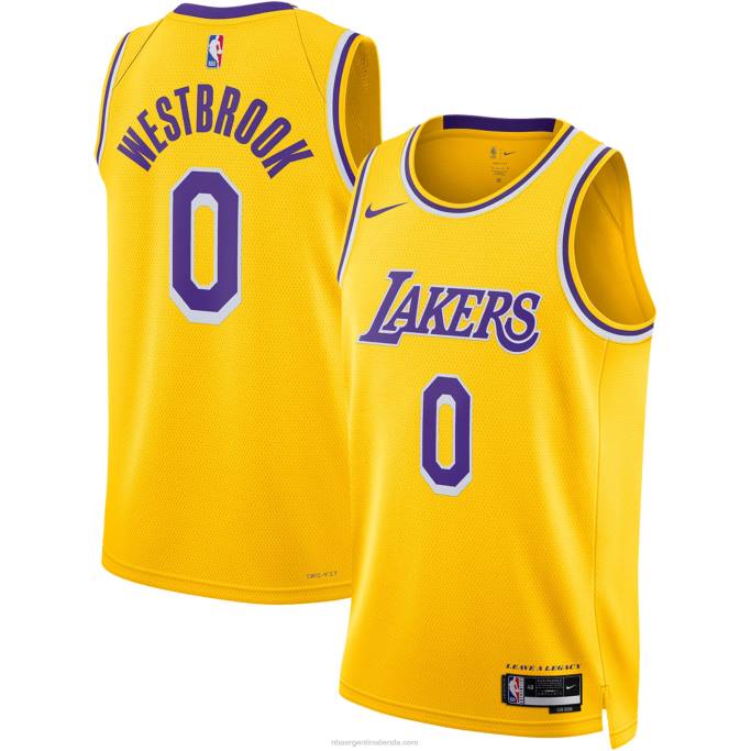 NBA 0F6D323 los angeles lakers russell westbrook nike oro swingman camiseta