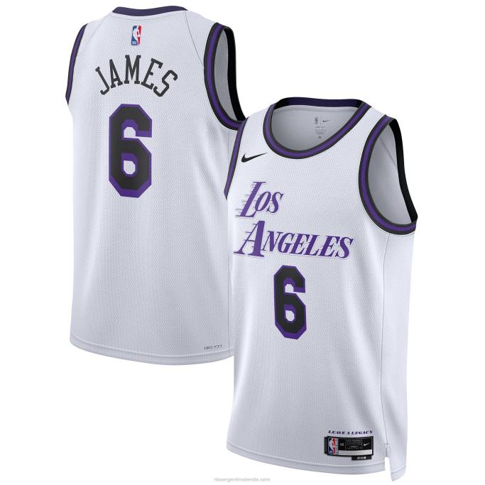 NBA 0F6D75 camiseta los angeles lakers lebron james nike swingman blanca